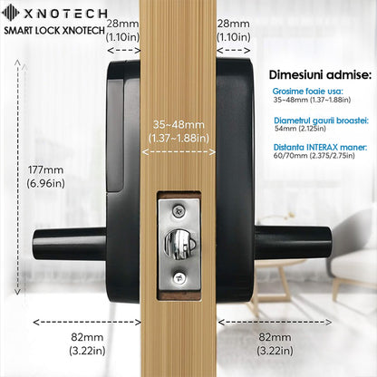 Incuietoare Inteligenta XNOTECH® Smart Lock Black